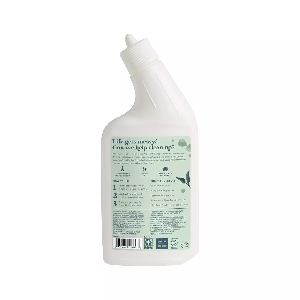 Rosey by Thrive Market Toilet Bowl Cleaner – Eucalyptus & Tea Tree