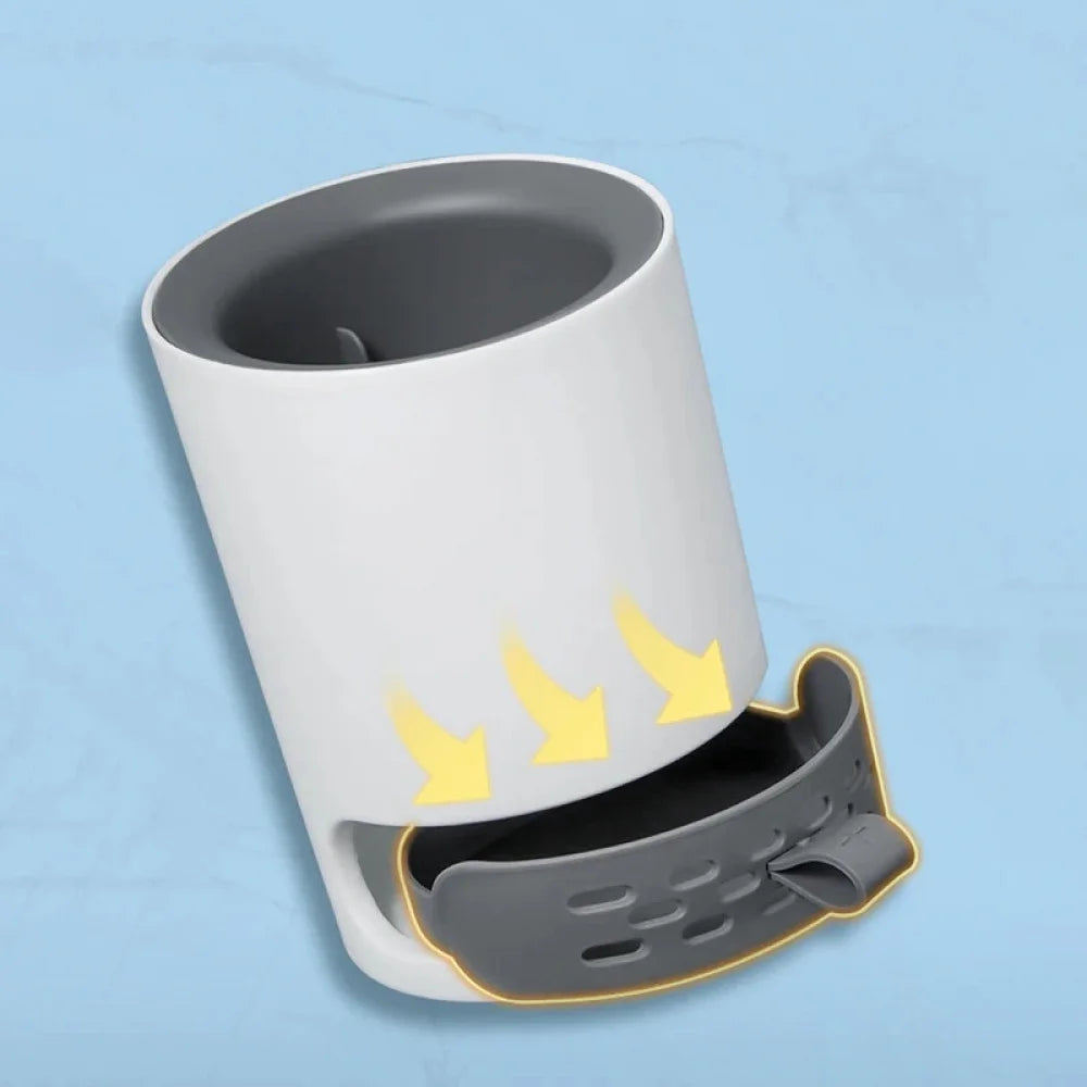 Toilet Bowl Brush Holder Set: Silicone Toilet Brush with Refillable Handle Dispenser