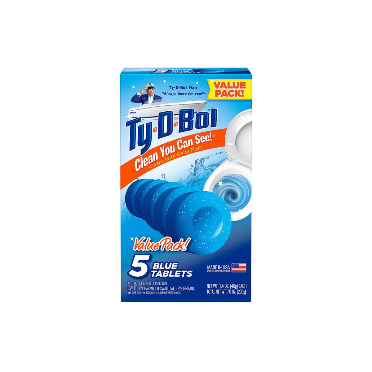 Ty-D-Bol Automatic Toilet Bowl Cleaner Tablet – Blue Spruce Scent