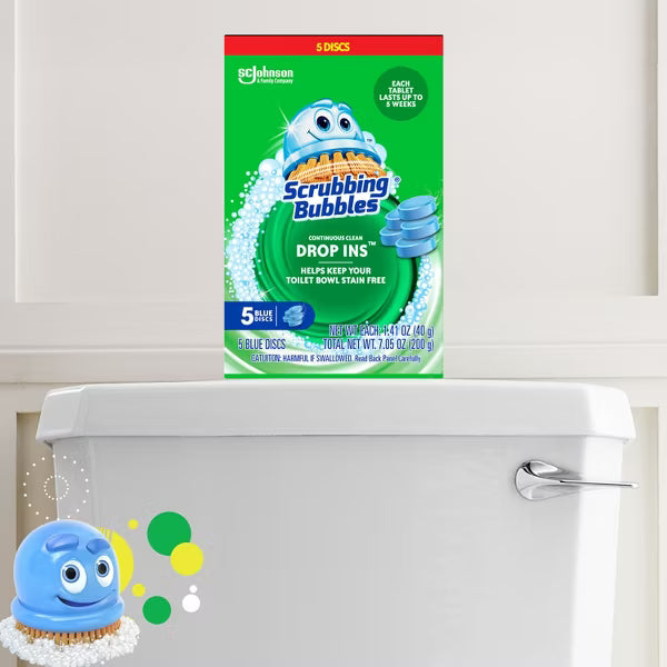 Scrubbing Bubbles Drop-In Toilet Bowl Cleaner Tablets