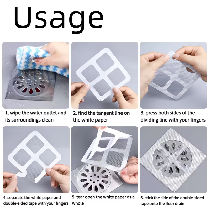 Bathroom Drain Hair Filter Sticker