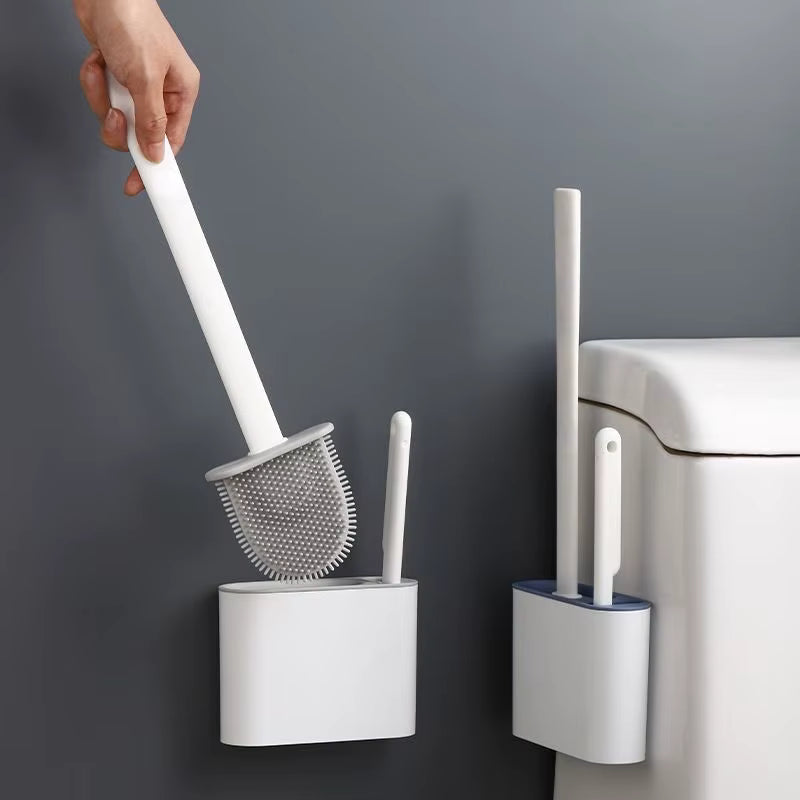 Wall-Mounted Silicone Toilet Brush