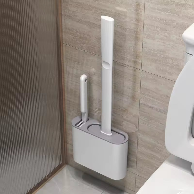 Wall-Mounted Silicone Toilet Brush